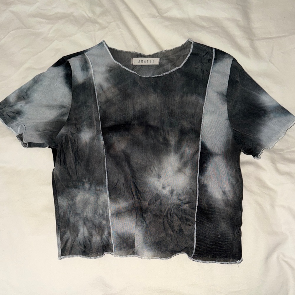 Aratta Monochrome Tie-Dye Crop Top